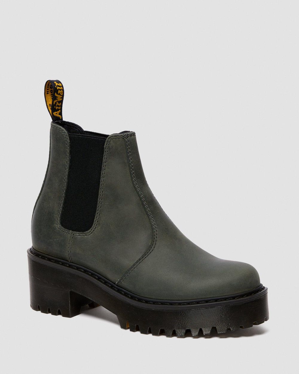 Dr Martens Rometty Moldova Kožené Platform Chelsea Boots Damske ( tmavozelený ) SK 380-HJXABV